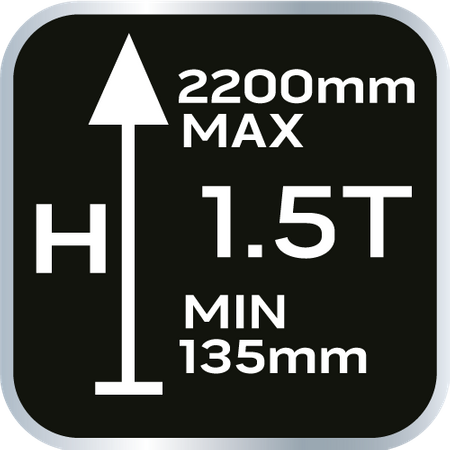 Podnośnik warsztatowy 2 t, 25-2382 mm, żuraw