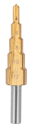 Wiertła stopniowe 4-12, 4-20, 4-32 mm, TiN, zestaw 3 szt.