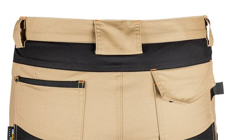 Spodnie robocze Mix&Match, Canvas, wzmocnienia z Cordury, beżowo-czarne, rozmiar M