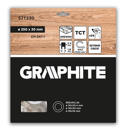 Tarcza do pilarki, widiowa, 250 x 30 mm, 24 zęby