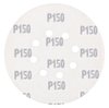 Krążki ścierne na rzep 150 mm, P150, 5 szt., z 8 otworami