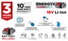 Wiertarko-wkrętarka akumulatorowa bezszczotkowa Energy+ 18V, Li-Ion, 13 mm, aku 2Ah, ład, walizka
