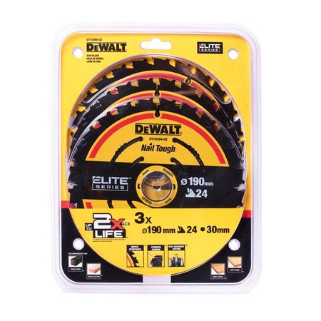 DeWalt DT20430 Zestaw 3 Tarcz Pilarskich ELITE 190mm 24z