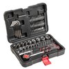 Zestaw kluczy nasadowych 1/4", 3/8", 63 szt.