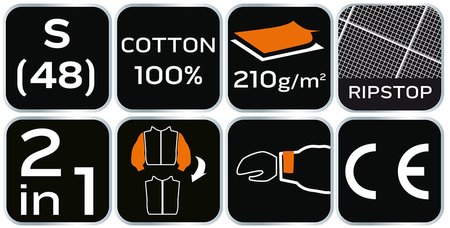 Bluza robocza PREMIUM, 100% bawełna, ripstop, rozmiar S