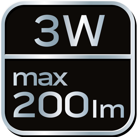 Aluminiowa Latarka 200 lum, zoom, IPX7, 3xAAA