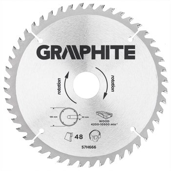 Tarcza do pilarki, widiowa, 185 x 30 mm, 48 zębów