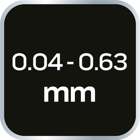 Szczelinomierz 26 listków (0.04 - 0.63 mm) 65MN/stal nierdzewna