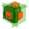 Laser 3D, zielony, walizka, tarcza celownicza, magnetyczny uchwyt, ładowarka
