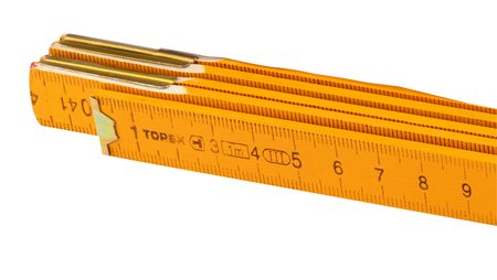 Miara składana drewniana 1 m, żółta