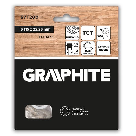 Tarcza do pilarki, widiowa, 115 x 22.23 mm, 24 zęby