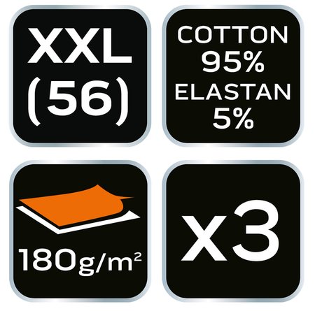 Bokserki basic, 3-pack, rozmiar XXL