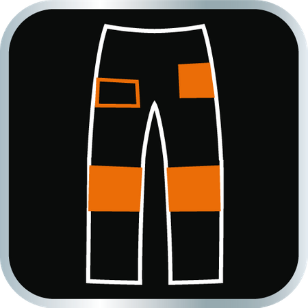 Spodnie robocze na szelkach, białe, HD, rozmiar M/50