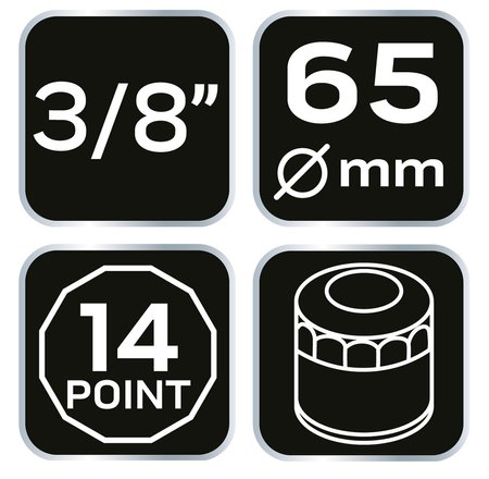 Nasadka do filtra oleju 65 mm, 14 kątna