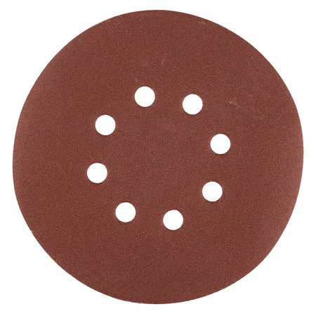 Krążki ścierne na rzep 150 mm, P150, 5 szt., z 8 otworami