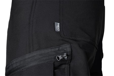 Spodnie robocze Mix&Match, 4 way stretch, czarno-zielone, rozmiar XXXL