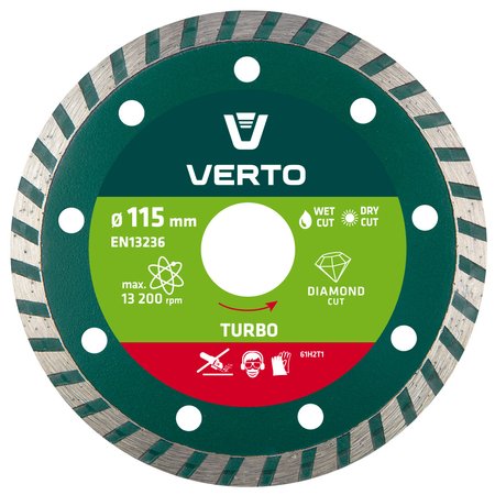 Tarcza diamentowa 115 x 22.2 mm, turbo
