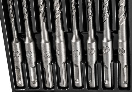 Zestaw wierteł do betonu SDS Plus z podwójną spiralą 5, 6, 8, 10 x 110 mm, 5, 6, 8, 10 x 160 mm