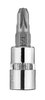 Końcówka wkrętakowa PZ3 na nasadce 1/4", krótka, 37 mm