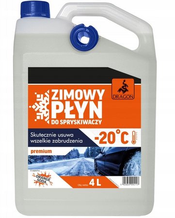 Płyn do spryskiwaczy 4L do -20 st. z lejkiem zapach Soda Orange 3 sztuki