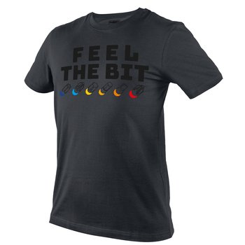 T-shirt z nadrukiem, FEEL THE BIT, rozmiar XXL