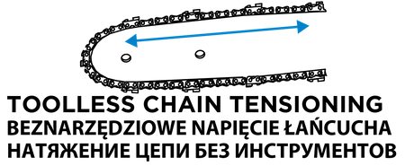 Pilarka łańcuchowa aku Energy+ 18V Li-Ion, prowadnica 10" (250mm), bez akumulatora