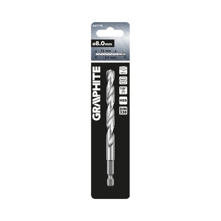 Wiertło do metalu Hex 8.0 mm