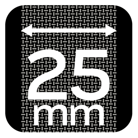 Pas mocujący z grzechotką 25 mm x 5 m, wytrzymujący 500 kg PES