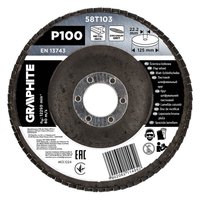 Ściernica listkowa cyrkonowa 125 x 22.2 mm, P100