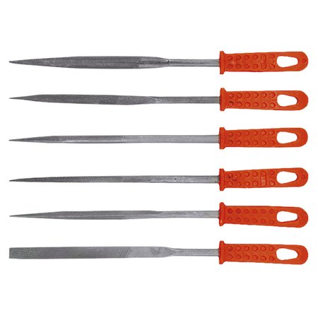 Pilniki iglaki do metalu, zestaw 6 szt.