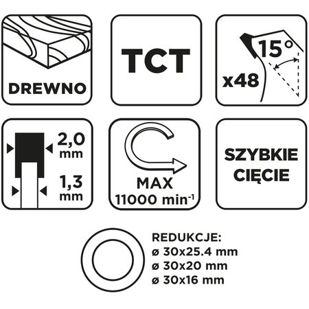 Tarcza do pilarki, widiowa, 160 x 30 mm, 48 zębów