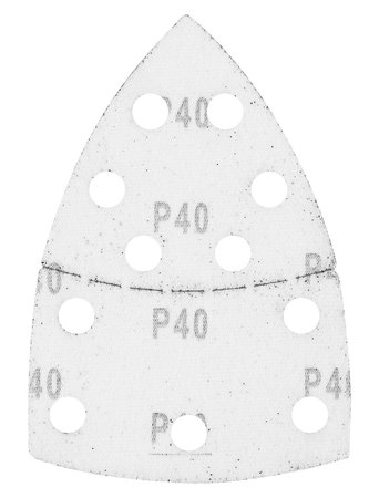 Papiery ścierne na rzep, żelazko 102 x 152 mm, P40, 5 szt., z 11 otworami