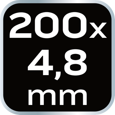 Opaski zaciskowe 4.8 x 200 mm, 75 szt., białe