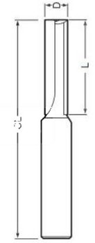 FREZ PROSTY 8MM 12*20MM 2 ROWKI