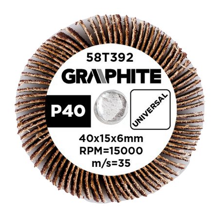 Ściernica listkowa trzpieniowa 40 x 15 x 6 mm, P40