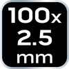 Opaski zaciskowe EXTREME 2.5 × 100 mm, czarne, 100 szt.