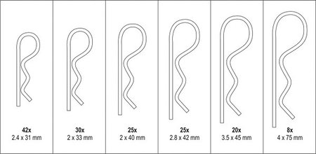 ZESTAW ZAWLECZEK SPRĘŻYSTCH MIX 150SZT