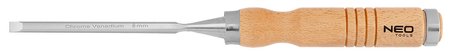Dłuta 6, 12, 18, 24 mm, zestaw 4 szt. Uchwyt drewniany
