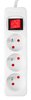 Przedłużacz listwowy 5m, 3x1.5mm2, 3G, biały, ON/OFF