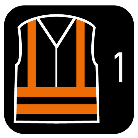 Spodnie ostrzegawcze, czarno-żółte, rozmiar L