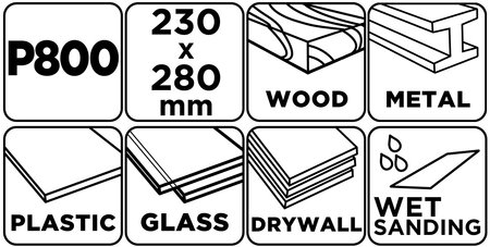 Papier ścierny wodny 230 x 280 mm, P800