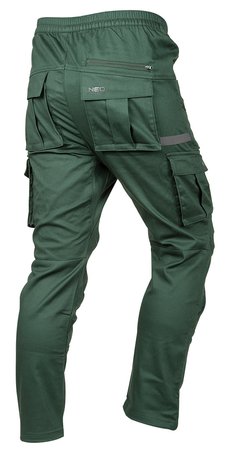 Spodnie robocze OUTDOOR, typu jogger, zielone, rozmiar XXL