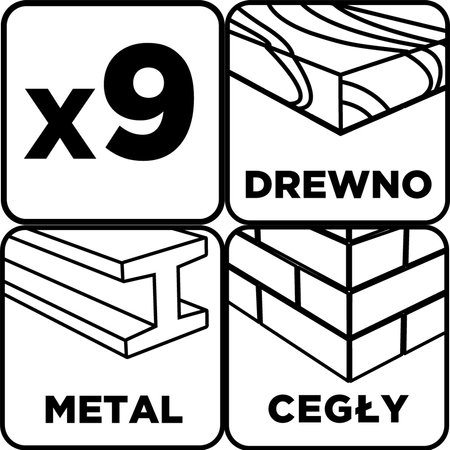 Zestaw wierteł do metalu, drewna, cegły: 5, 6, 8 mm, 9 szt.