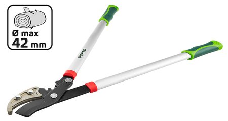 Sekator do gałęzi kowadełkowy 710 mm, średnica cięcia 42 mm, uchwyty aluminiowe