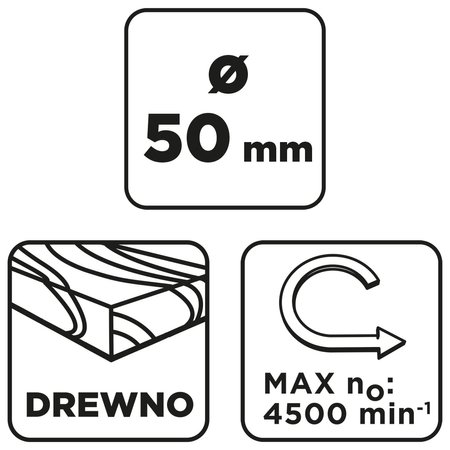 Szczotka nylonowa doczołowa 50 mm, z trzpieniem 6 mm