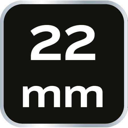 Klucz oczkowy dwustronny z grzechotką, długi 22 mm