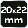 Klucz oczkowy odgięty 20 x 22 mm