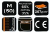 Krótkie spodenki HD, pasek parciany, odpinane kieszenie, rozmiar M/50