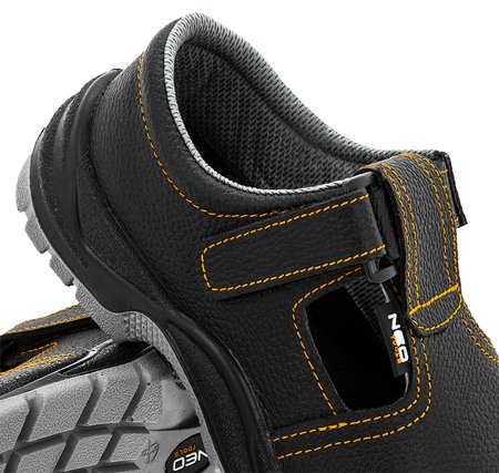 Sandały skórzane S1 FO, stalowy podnosek, rozmiar 39