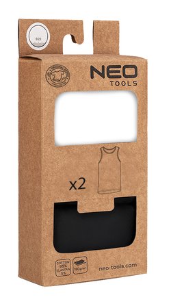 Podkoszulka 2-pack, biała, czarna, rozmiar M